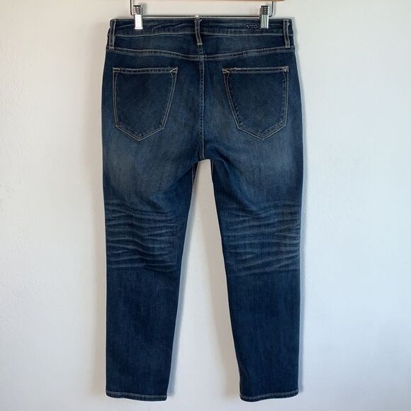 Vigoss Thompson Tomboy Distressed Dark Wash Stretch Classic Fit Jeans Sz 31 - Picture 6 of 11
